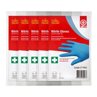 Nitrile Gloves Large - 5 Pairs