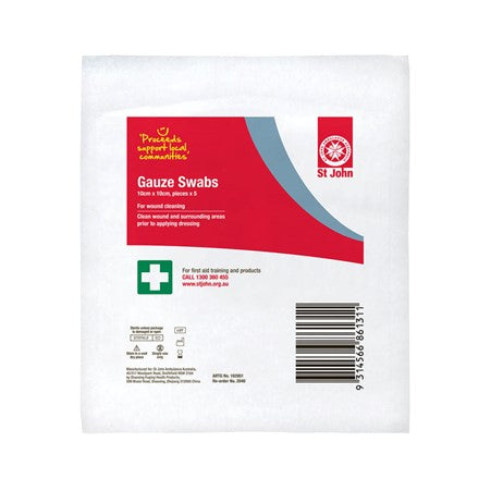 Gauze Swabs 10cm x 10cm 5 pack