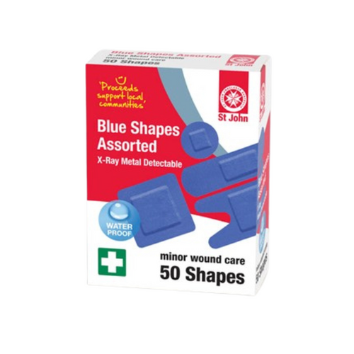 Blue X-Ray Metal Stripes Shapes Assorted - 50 pack