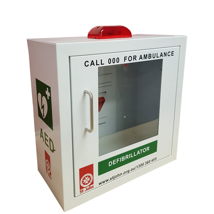 St John G5 iCPR Fully Automatic Defibrillator Bundle with Cabinet
