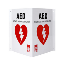 Load image into Gallery viewer, First Aid Signage for AED 90 Degree