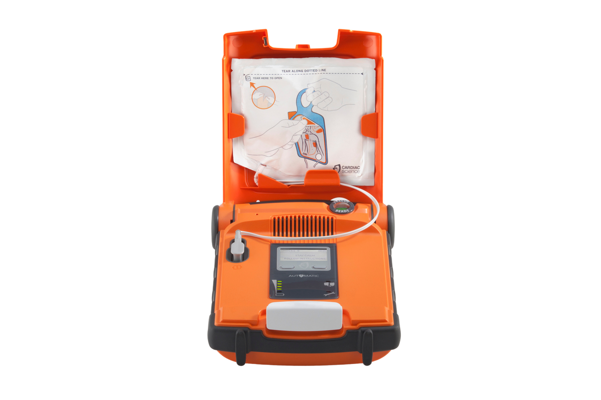 St John G5 iCPR Fully Automatic Defibrillator Bundle with Cabinet