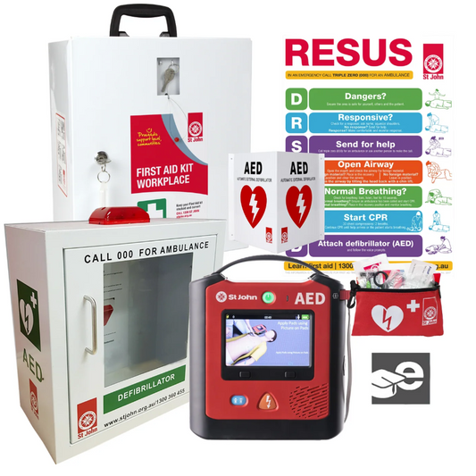 St John X3 Defibrillator Workplace Ready Bundle